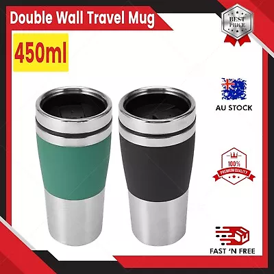 $10.86 • Buy Coffee Mug Stainless Steel Double Wall Leakproof Travel Cup Insulated Reusable *