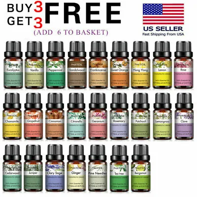 $5.99 • Buy 10 ML Essential Oils - Pure And Natural - Therapeutic Grade Oil - Free Shipping!