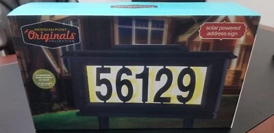 £34.38 • Buy Lighted Solar Address Signs House Numbers Auto ON At Night OFF In Day-FREE SHIP!