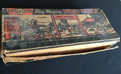 Marx Roy Rogers Rodeo Ranch Playset Original Box W/large Quantity Of Figures Etc • $75