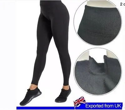 £8.79 • Buy Ladies Leggings Tummy Control  Support Thick Thermal Fleece High Waist 1  CM