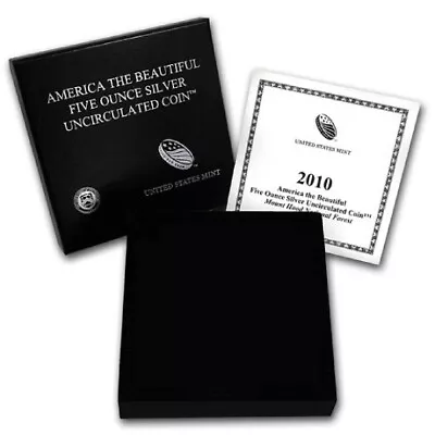 2010-P 5oz Silver America The Beautiful Mount Hood Box & COA (NO Coin) • $19.99