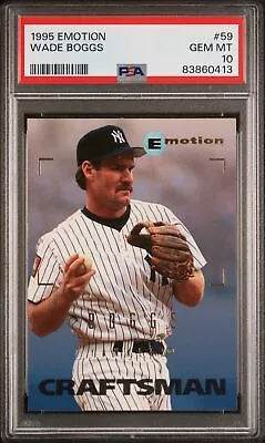 1995 Emotion #59 Wade Boggs Yankees Hof Psa 10 B3784459-413 • $19.99