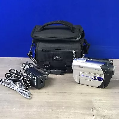 Sony DCR-DVD108 Mini DVD Handycam Camcorder TESTED Case Charger Cables No Battry • $39.99
