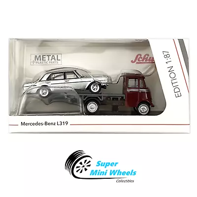 Schuco 1:87 HO Scale - Mercedes-Benz L319 Truck With Sedan - Diecast Model • $14.98