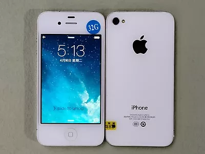 90%N Ew Working Apple IPhone 4/4s White/Black 8/16/32GB UNLOCKED Classic 3.5'' • $30.99