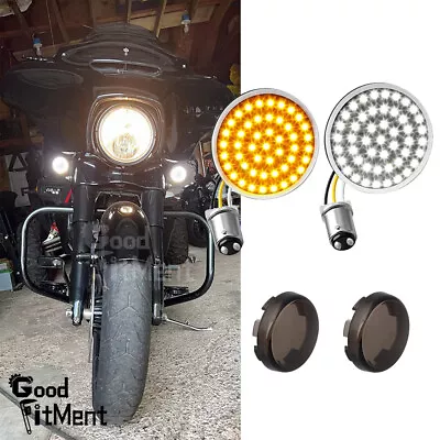 Motorcycle LED Turn Signals Blinker Light 1157 For Harley Street Glide Road King • $18.10