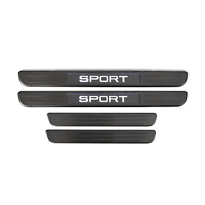 Door Sill Scuff Plate Illuminated For VW Tiguan 2018-2024 Brushed Steel Dark • $139.99