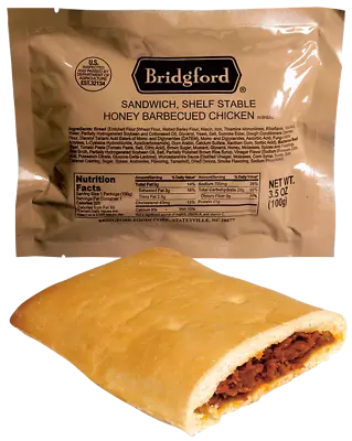 Honey BBQ Chicken MRE Survival Desert Bridgford Ready To Eat Meals - 3 Pack • $20.99