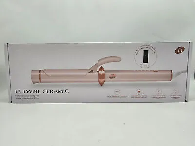 T3 Twirl Ceramic 1.25  Professional Curling Iron & Storage Pouch Pink - NEW • $139