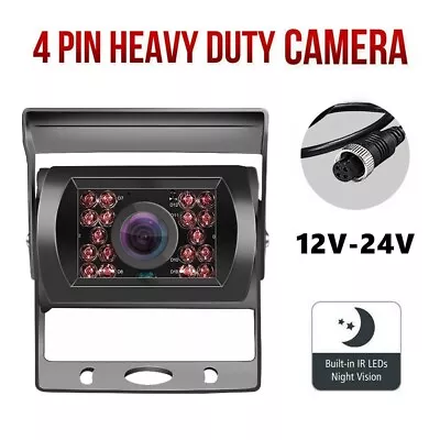 4Pin Rear View Backup Camera For Bus Truck Van RV CCD IR Night Vision Waterproof • $17.89