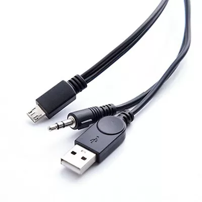 Micro 5Pin Male To 3.5mm USB Audio Charge Cable Cord For Speaker Samsung Android • $1.99