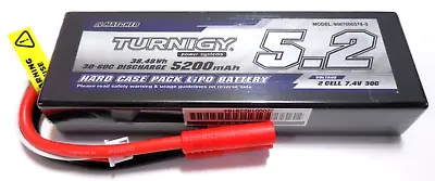 £42.99 • Buy Turnigy 5200mAh 2s 7.4v 30c 60c Hardcase LiPo - Traxxas HPI Deans EC3 5000mAh
