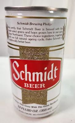 Vtg 70's Schmidt Beer Aluminum Pull Tab Beer Can G Heileman Bros Brewing • $6.99