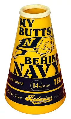 Vintage 1960's My Butts Behind Navy College Football Plastic Megaphone Old B2 • $26.99