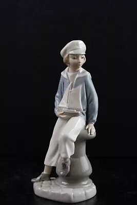 Lladro Sailor Boy With Yacht Collectible Figurine • $40