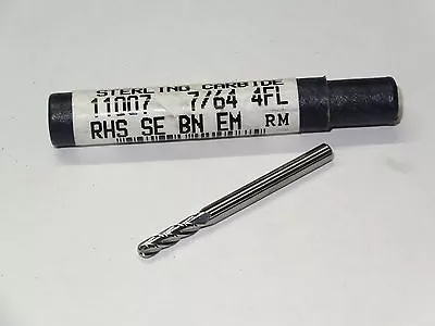 $9.99 • Buy STERLING 7/64  X 1/8  Shank Carbide 4 Flutes Ball Nose End Mill USA