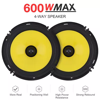 2X 6 Inch 600W Full Range Frequency Car Audio Speaker Heavy Mid-bass Ultra-thin • $50.55