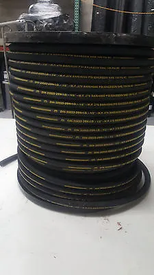 Hydraulic Hose100ft R2t06 3/8 Sae W.p. Psi 4800 2wire Free Shipping              • $185