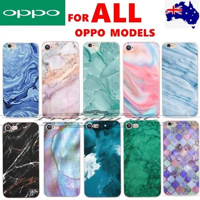 For OPPO A3s AX5 A57 R17 Pro R15 Marble Pattern Funny Soft Fashion Case Cover • $5.99