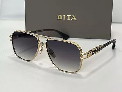 DITA SYMETA TYPE-436 Sunglasses Black Iron 18K Gold Dark Discoloration Lens • $120