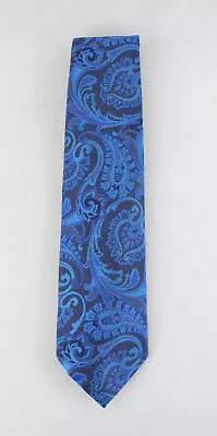 Etro Men's Multi Blue Paisley Print Silk Tie • $24.99