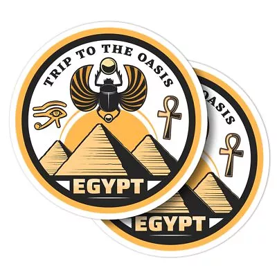 2x Vinyl Stickers Egypt Pyramid Trip Oasis #59577 • £2.99