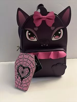 Monster High Draculaura Count Fabulous Figural Mini Backpack Bag & Coffin Wallet • $75