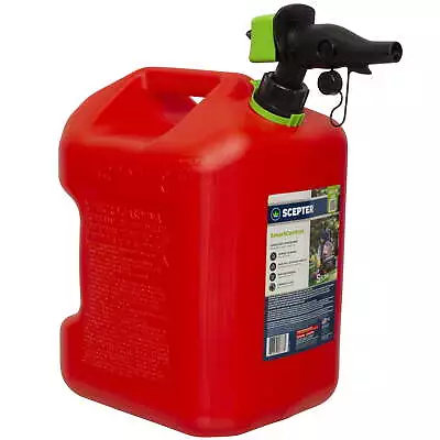 5 Gallon Smart Control Dual Handle Gas Can FSCG571W Red Fuel Container • $23.25