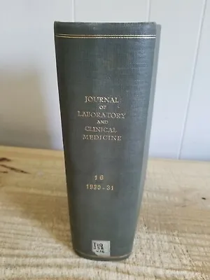 1931 Journal Of Laboratory & Clinical Medicine Vol Xvi.vtg Large Rare Hc*thd21 • $53.99