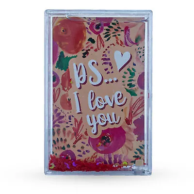  I Love You  Clear Plastic Glitter Water Picture Frame • $3.78