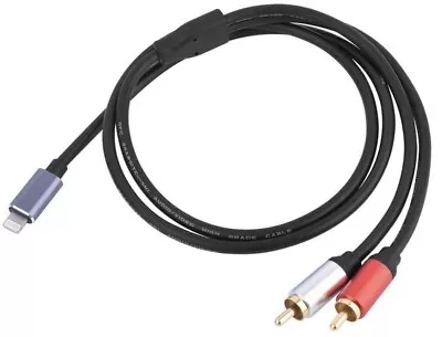 2 RCA To Lightning Aux Stereo Y Splitter Cable For IPhoneHi-Fi AmplifierSpeake • £12.95