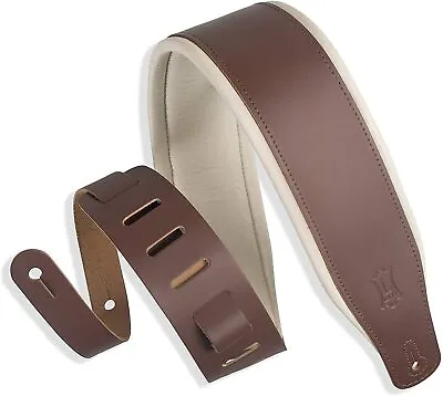 Levy's Leathers 3  Wide Leather Guitar Strap With Foam Padding & Garment Leather • $29.99