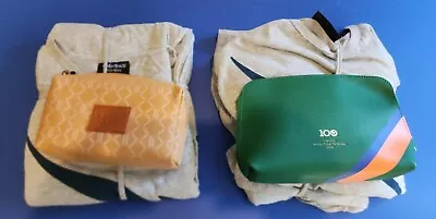 2 X New QANTAS BUSINESS Pyjamas And 1 X New Beige Amenity Kit. • $45