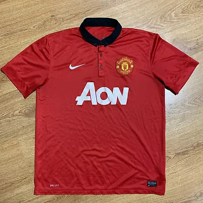 Manchester United 2013/2014 Home Football Shirt Jersey Size L Adult • $30