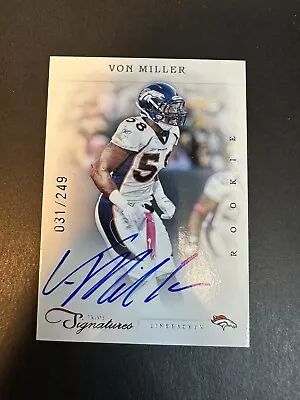 2011 Von Miller Panini Prime Signatures /249 Auto Autograph On Card Rookie RC • $80.10