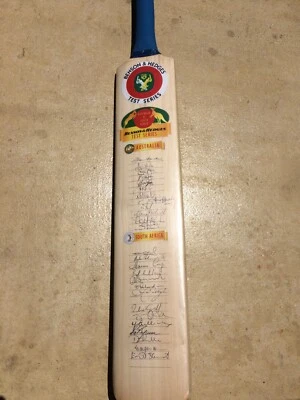 $450 • Buy Autographed Test Cricket Bat Australia V South Africa 1994 26 GENUINE Signatures