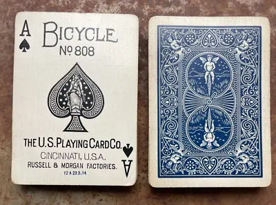 Antique Bicycle 808 Playing Cards Rider Back Russell Morgan 52/52 Vintage C1910 • $29.99