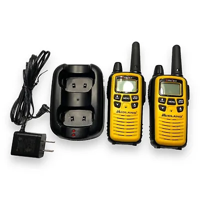 Lot Of 2 Midland Xtra Talk LXT630PA Series GMRS/FRS Radios W/ Charging Base #2 • $39.99