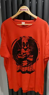 Mens XXL Marvel Deadpool Red Tee Shirt • £3.99