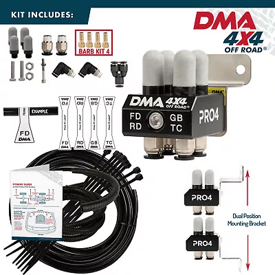 Dma Diff Breather Kit 4 Port For Next Gen Ford Ranger + Wildtrack Raptor Black • $79.90