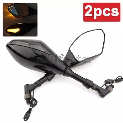 Black Mirrors LED Turn Signal For Kawasaki VN Vulcan Classic Nomad Drifter 1500 • $57.09