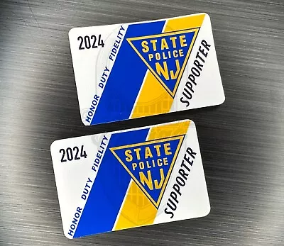 2 Pack New Jersey State Police 2024 Supporter Sticker Decal NJSP PBA NJ Trooper • $7.95