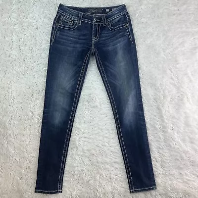 Miss Me Women’s Skinny Blue Denim Rhinestone Jeans Size 27 JE536055R • $19.99