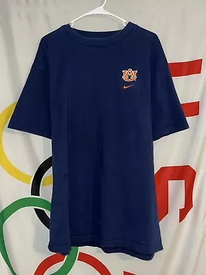 Vintage Nike Auburn Tigers T Shirt Mens Large Blue Short Sleeve Football 90s • $17.97
