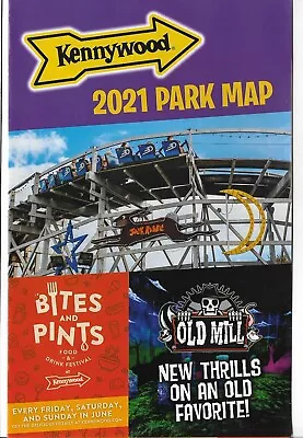 $1.50 • Buy 2021 Park Map,4 Page Flyer,kennywood Park~pittsburgh,pa -5 1/2 X 8 1/2 