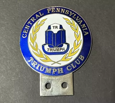 Central PA Pennsylvania Triumph Club Enamel Car Emblem Badge • $0.99