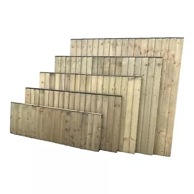 Pressure Treated Feather Fence Panel 6X6 6x56X4 6X3 6X2 Feet (LXH) Pack Of 5 • £250