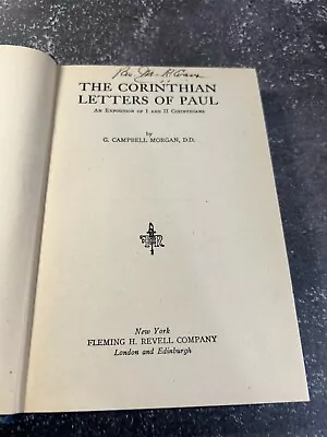 The Corinthian Letters Of Paul By G. Campbell Morgan • $15