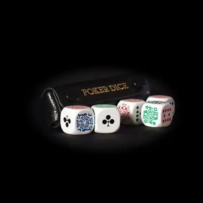 Deluxe Poker Dice / Liar Dice - Supplied In A Leather Case • £12.66